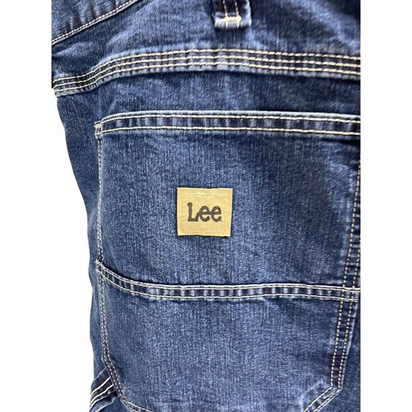 Lee Jeans Men's Size 56 x 28 Blue Carpenter Loose Fit Straight Leg - Picture 4 of 8
